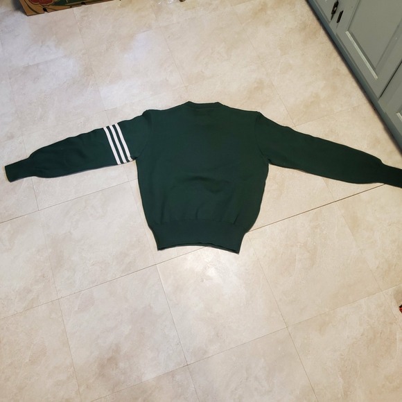 Stuart & Strauss USA Made Green Wool Sweater "M" NEW W TAG - Picture 9 of 9